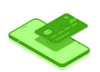 smartphone and banking card cell phone mobile payments